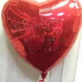Balónek srdce červené metalické JUMBO 81cm